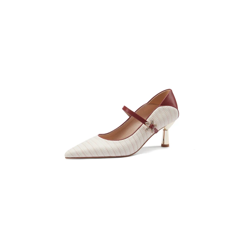 Women Pumps natural leather shoes 22-25 cm length Cowhide Embossed Check Mary Jane shoes women shoes 2 colors high heel
Women Pumps natural leather shoes 22-25 cm length Cowhide Embossed Check Mary Jane shoes women shoes 2 colors high heel