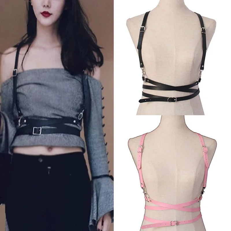 Punk Leather Women Multi-turn Belts Harness Body Waist Strap Jk Dress Slim Bondage Garters Cool Sexy Suspenders Waistband
Punk Leather Women Multi-turn Belts Harness Body Waist Strap Jk Dress Slim Bondage Garters Cool Sexy Suspenders Waistband