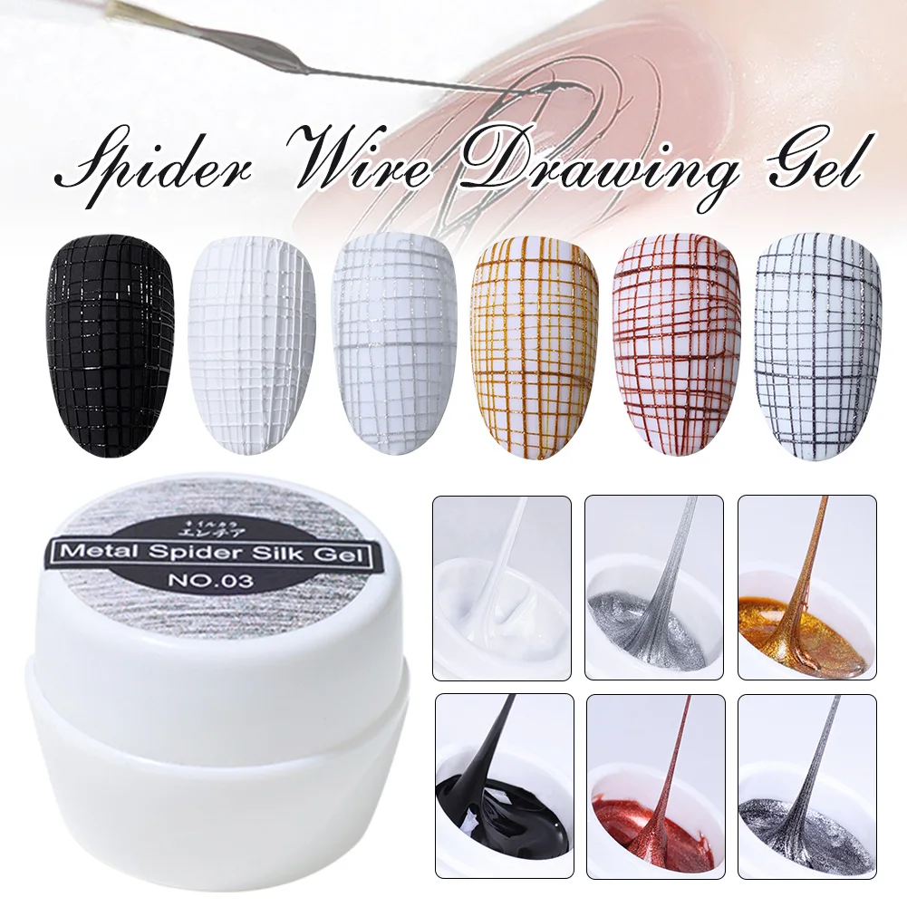 6ml Wire Drawing Gel Nails Polish UV Glue Gel Spider Web Varnish Painting Liner Nail Art DIY Design Manicure Nail Polish
6ml Wire Drawing Gel Nails Polish UV Glue Gel Spider Web Varnish Painting Liner Nail Art DIY Design Manicure Nail Polish