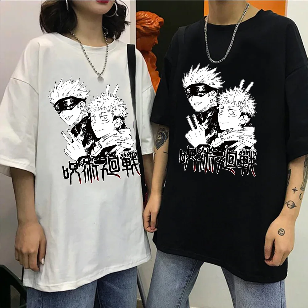 Summer Fashion Couples Wear Tops Japanese Anime Spells Back To War Printing Short-sleeved Oversized T-shirt Bottoming Shirt
Summer Fashion Couples Wear Tops Japanese Anime Spells Back To War Printing Short-sleeved Oversized T-shirt Bottoming Shirt