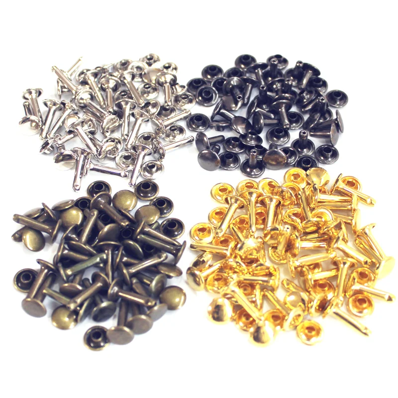 100sets 6mm/7mm/8mm/9mm/10mm/12mm Metal Double Cap Rivets Studs Round Rivet for Leather Craft Bag Garment Shoes Pet Collar Decor
100sets 6mm/7mm/8mm/9mm/10mm/12mm Metal Double Cap Rivets Studs Round Rivet for Leather Craft Bag Garment Shoes Pet Collar Decor