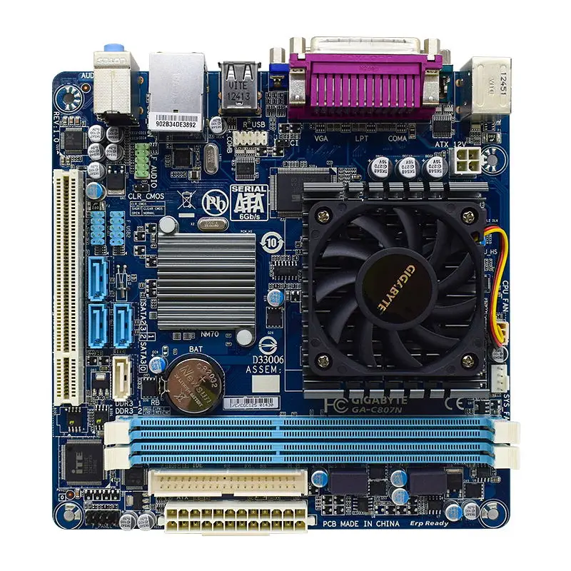 Mini ITX Gaming PC Motherboard DDR3 16GB Intel NM70 Celeron 807 For Gigabyte GA-C807N 17.0*17.0cm Dual Channel VGA USB2.0 SATA3
Mini ITX Gaming PC Motherboard DDR3 16GB Intel NM70 Celeron 807 For Gigabyte GA-C807N 17.0*17.0cm Dual Channel VGA USB2.0 SATA3