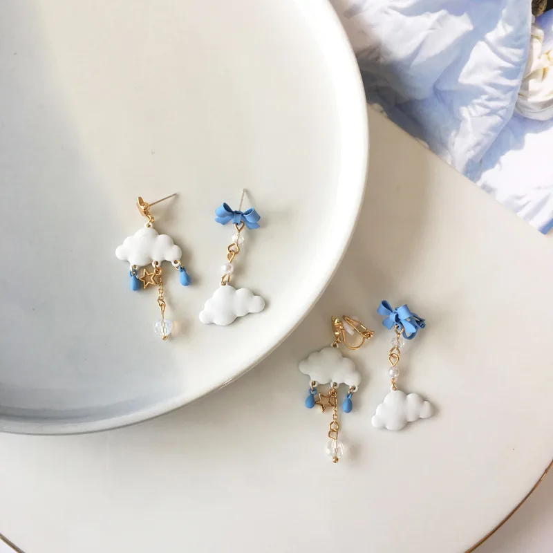 Linmouge Fashion Asymmetry Earrings For Women Tassel bow-Knot Pendant Personality Sweet Clouds Female Girl's Gifts Jewlery EF166
Linmouge Fashion Asymmetry Earrings For Women Tassel bow-Knot Pendant Personality Sweet Clouds Female Girl's Gifts Jewlery EF166