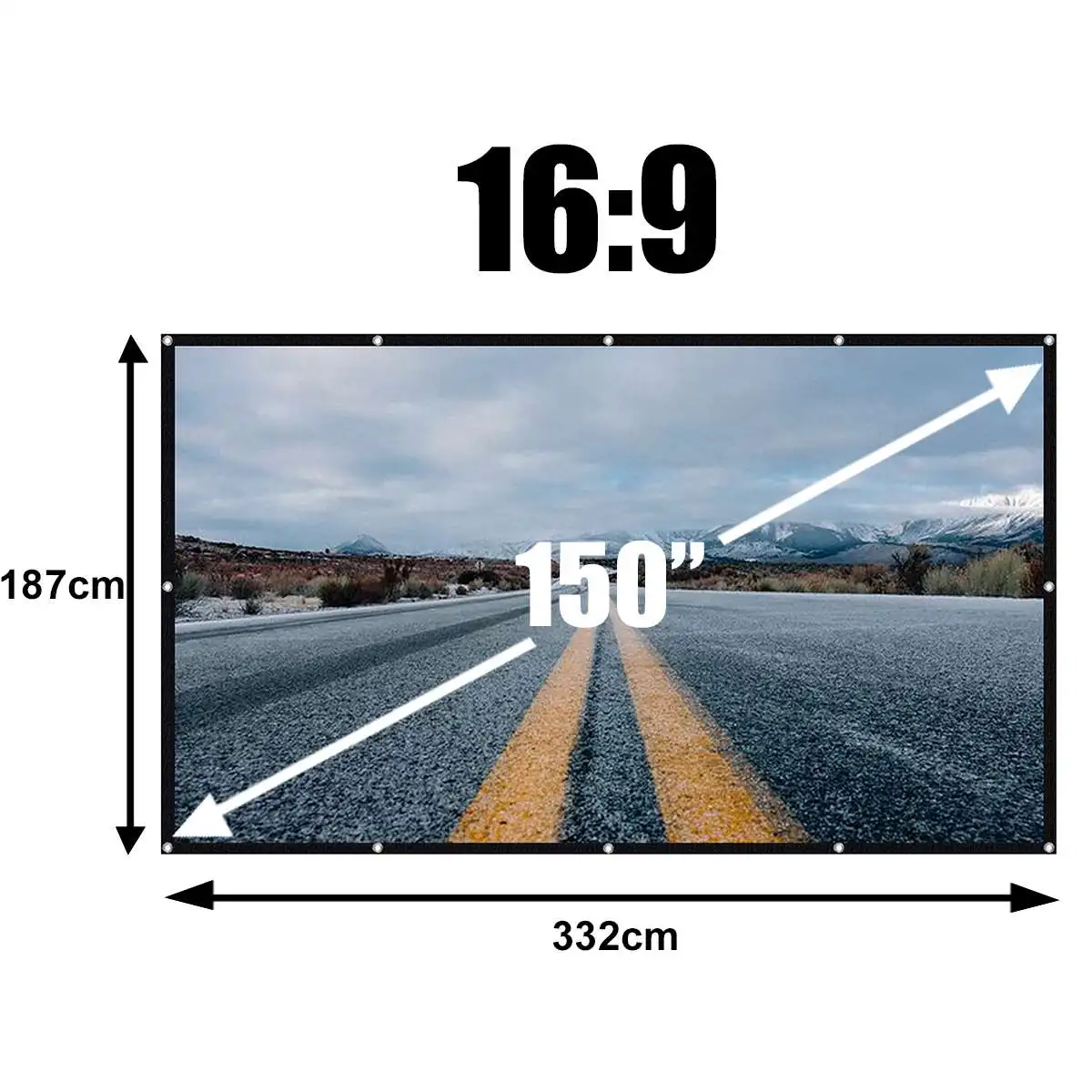 2020 New 3D HD Foldable 60/72/84/100/120/150inch Projector Screen 16:9 Anti-Crease Projection Movies Screen For Home Outdoor
2020 New 3D HD Foldable 60/72/84/100/120/150inch Projector Screen 16:9 Anti-Crease Projection Movies Screen For Home Outdoor