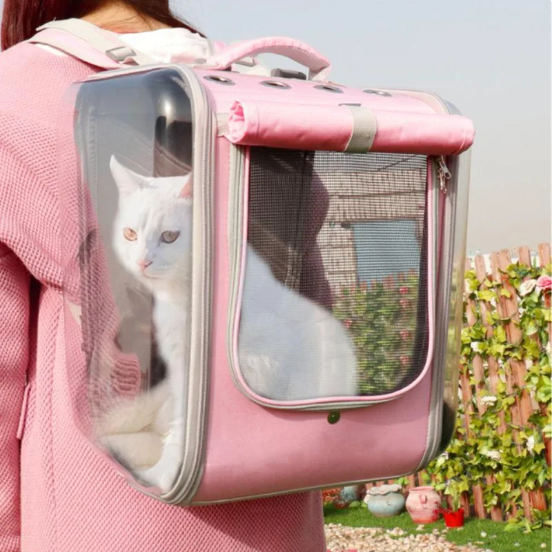 Breathable Cat Bag Portable Pet Carrier Bag Outdoor Travel Backpack for Cat and Dog Transparent Space Pet Backpack Bag for Cat 
Breathable Cat Bag Portable Pet Carrier Bag Outdoor Travel Backpack for Cat and Dog Transparent Space Pet Backpack Bag for Cat