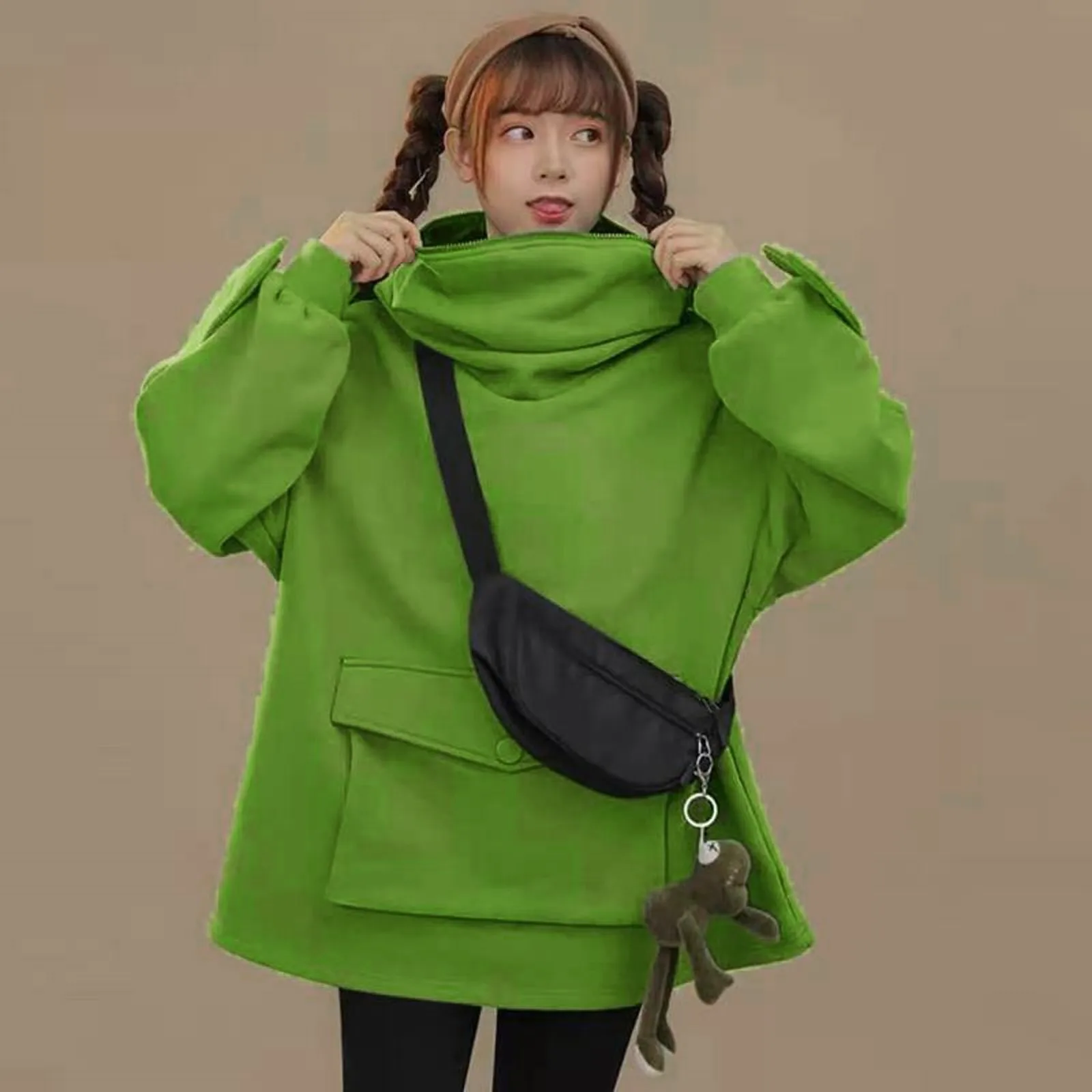 Свитшот в стиле Харадзюку, женские толстовки, милый японский Топ, креативные строчки, трехмерные милые лягушки, пуловер с карманами, толстов... 
Свитшот в стиле Харадзюку, женские толстовки, милый японский Топ, креативные строчки, трехмерные милые лягушки, пуловер с карманами, толстов...