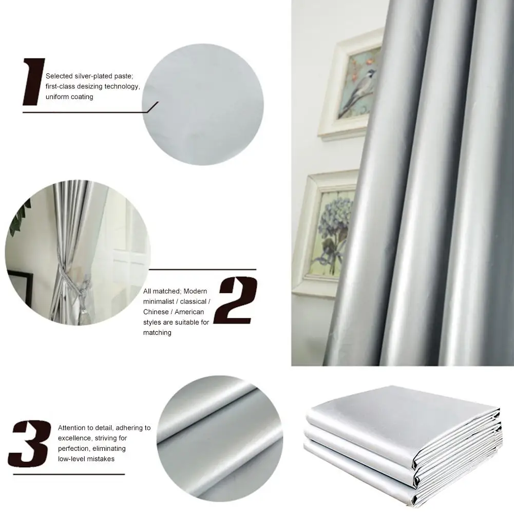 Blackout Curtains With Coated Lining Thickened Light Blocking Thermal Insulated Window Curtain Panels For Bedroom 
Blackout Curtains With Coated Lining Thickened Light Blocking Thermal Insulated Window Curtain Panels For Bedroom