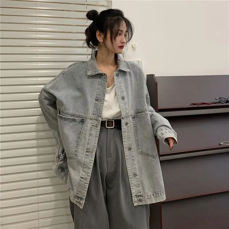 Denim jacket women spring autumn new 2021 Korean fashion preppy style high street personality retro casual loose jacket trend
Denim jacket women spring autumn new 2021 Korean fashion preppy style high street personality retro casual loose jacket trend
