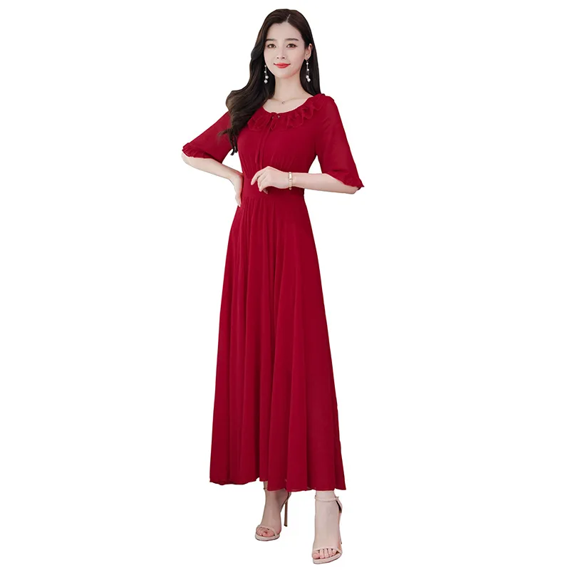 2021 New Summer Fashion Chiffon Flounce Sleeve Slim Foreign Air Fairy Elegant Temperament Elegant Atmosphere Dress
2021 New Summer Fashion Chiffon Flounce Sleeve Slim Foreign Air Fairy Elegant Temperament Elegant Atmosphere Dress