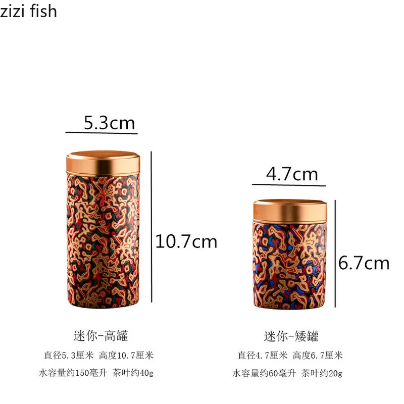 Metal Ceramics Double Layer Tea Caddy Moisture-proof Sealed Tank Portable Small Tea Box Tea Container Home Food Storage Tank
Metal Ceramics Double Layer Tea Caddy Moisture-proof Sealed Tank Portable Small Tea Box Tea Container Home Food Storage Tank