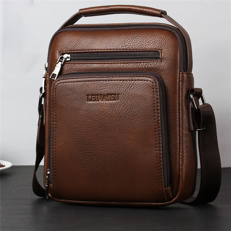 Men Shoulder Bags PU Leather Retro Zipper Solid Color Crossbody Bag Multifunctional Business Man Hand Bag
Men Shoulder Bags PU Leather Retro Zipper Solid Color Crossbody Bag Multifunctional Business Man Hand Bag
