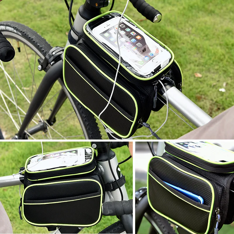 New 10.5*18cm Touch Screen Waterproof Bike Bag MTB Road Bike Reflective Front Tube Cycling Bag Phone Bag Bicycle Accessories
New 10.5*18cm Touch Screen Waterproof Bike Bag MTB Road Bike Reflective Front Tube Cycling Bag Phone Bag Bicycle Accessories
