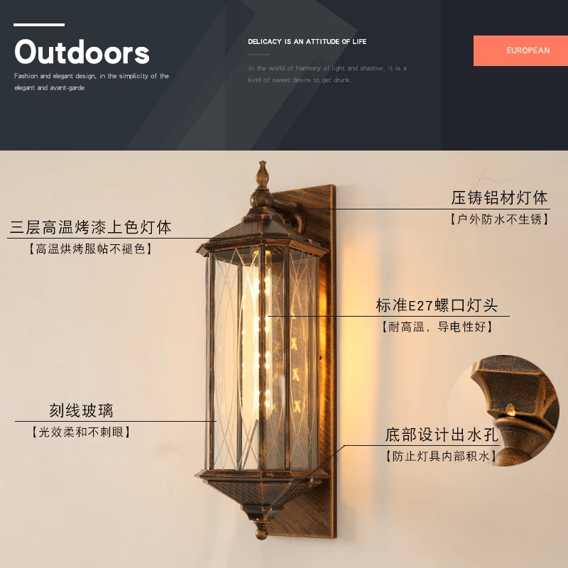 Modern Industrial Outdoor Wall Lamp European Style Creative Simple Balcony Living Room Corridor Outdoor Wall Lamp
Modern Industrial Outdoor Wall Lamp European Style Creative Simple Balcony Living Room Corridor Outdoor Wall Lamp
