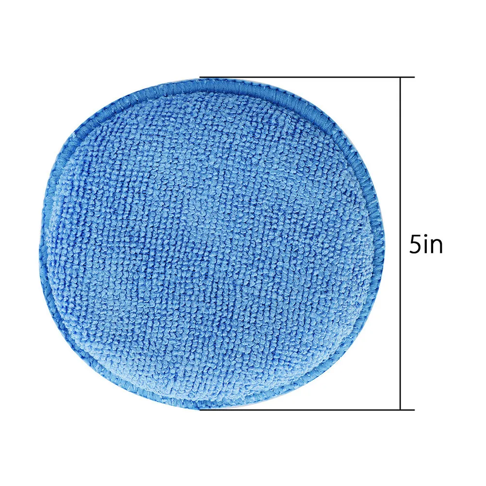 Polish Waxing Sponge Replacement Round Microfiber Parts 12PCS Accessories