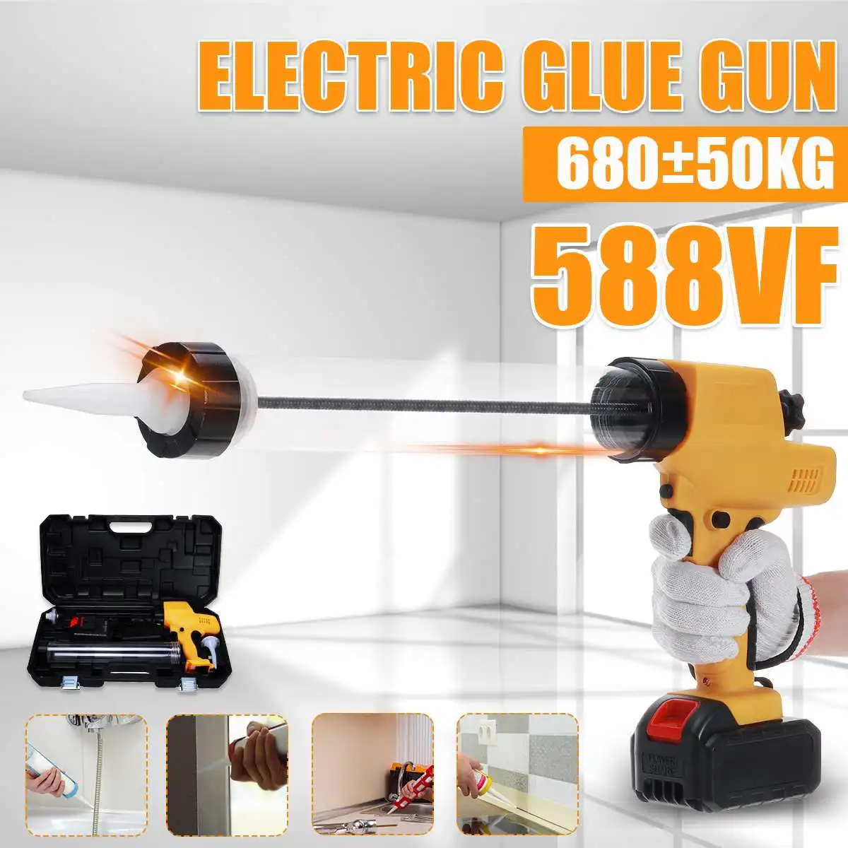 588V Automatic Electric Glue Gun Heat Hot Anti-Drip Melting Glue Gun Pressure Sewing Repair Power Tool Home DIY & 2/1 Battery
588V Automatic Electric Glue Gun Heat Hot Anti-Drip Melting Glue Gun Pressure Sewing Repair Power Tool Home DIY & 2/1 Battery