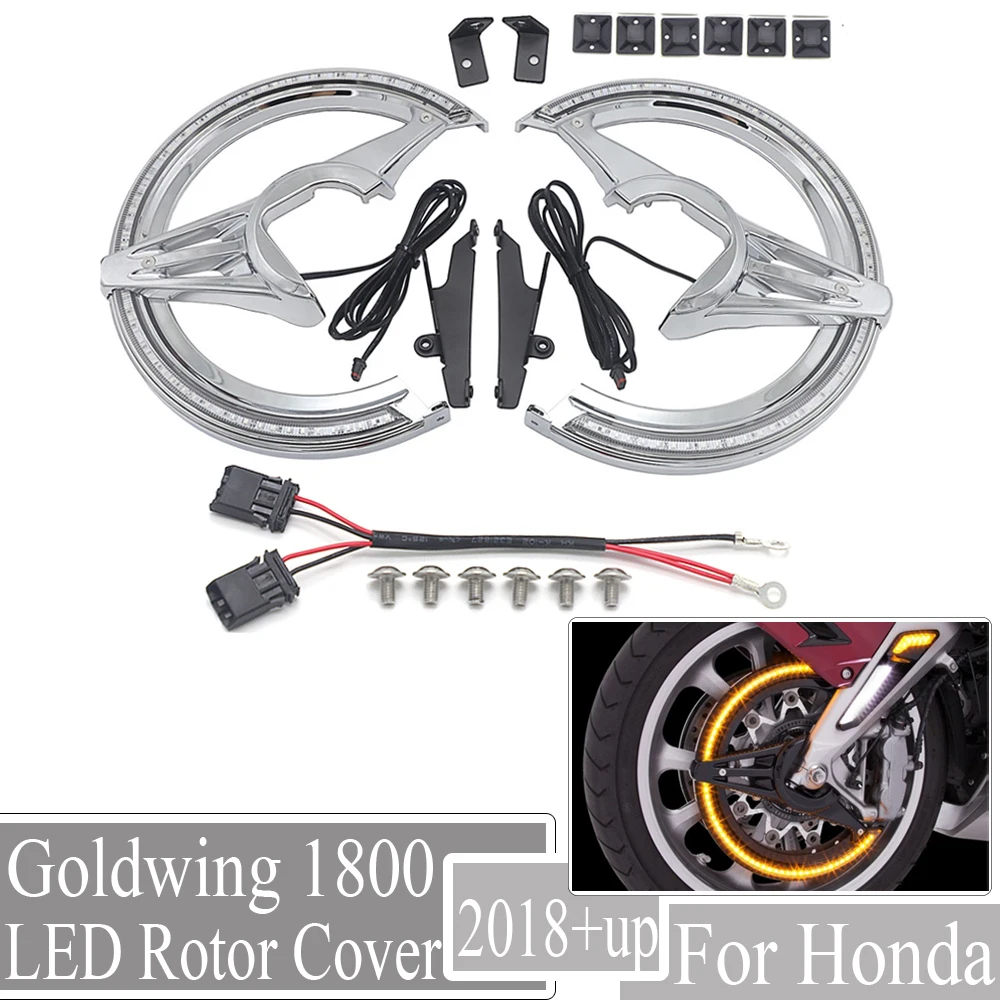 

Новая мотоциклетная черная или хромированная крышка светодиодного ротора для Honda Goldwing 1800 F6B GL1800 2018 2019 2020