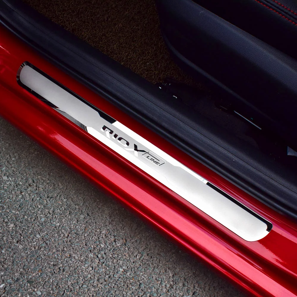 RIO x line Door Sill Cover Sticker Stainless Steel Door Sill Scuff Plate for EU Kia Rio 2018-2020
RIO x line Door Sill Cover Sticker Stainless Steel Door Sill Scuff Plate for EU Kia Rio 2018-2020
