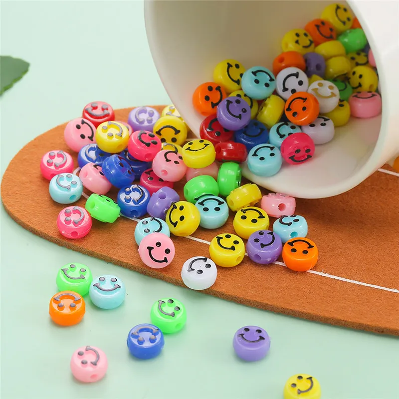 100pcs/lot Smiley Face Acrylic Beads Loose Spacer Beads DIY Handmade Bracelet For Jewelry Making Accessories
100pcs/lot Smiley Face Acrylic Beads Loose Spacer Beads DIY Handmade Bracelet For Jewelry Making Accessories