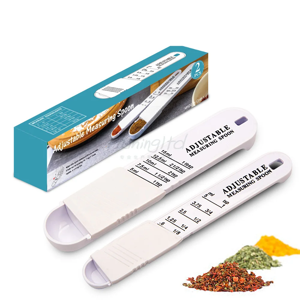Creative Gadgets Two-piece Adjustable Plastic Measuring Spoons Seasoning Combination Powdered Sugar
Creative Gadgets Two-piece Adjustable Plastic Measuring Spoons Seasoning Combination Powdered Sugar
