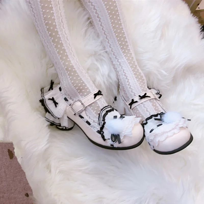 Lolita sweet princess style lotus leaf lace shallow mouth thick heel girl's single daily shoes Mary Jane kawaii shoes cosplay
Lolita sweet princess style lotus leaf lace shallow mouth thick heel girl's single daily shoes Mary Jane kawaii shoes cosplay