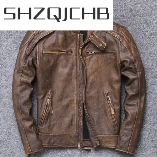 Мужская куртка-бомбер SHZQ, куртка из натуральной коровьей кожи, Байкерская уличная одежда в Корейском стиле, 2021, для зимы, 100%
Мужская куртка-бомбер SHZQ, куртка из натуральной коровьей кожи, Байкерская уличная одежда в Корейском стиле, 2021, для зимы, 100%