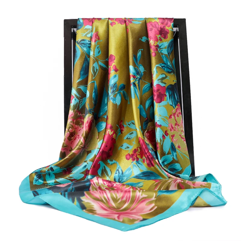Fashion kerchief Hijab Scarf For Women Bandana Head Floral Print Silk Satin Hair Scarfs Female Square Shawls Scarves For Ladies
Fashion kerchief Hijab Scarf For Women Bandana Head Floral Print Silk Satin Hair Scarfs Female Square Shawls Scarves For Ladies