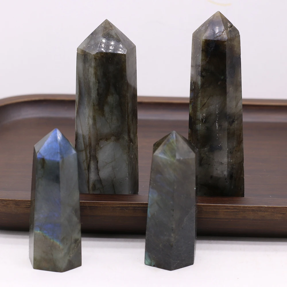 Natural Stone Flash Labradorite Crystal Tower Hexagonal Prism Ornament Aura Healing Energy CrystalStoneDIY Jewelry Decor Gift1PC
Natural Stone Flash Labradorite Crystal Tower Hexagonal Prism Ornament Aura Healing Energy CrystalStoneDIY Jewelry Decor Gift1PC