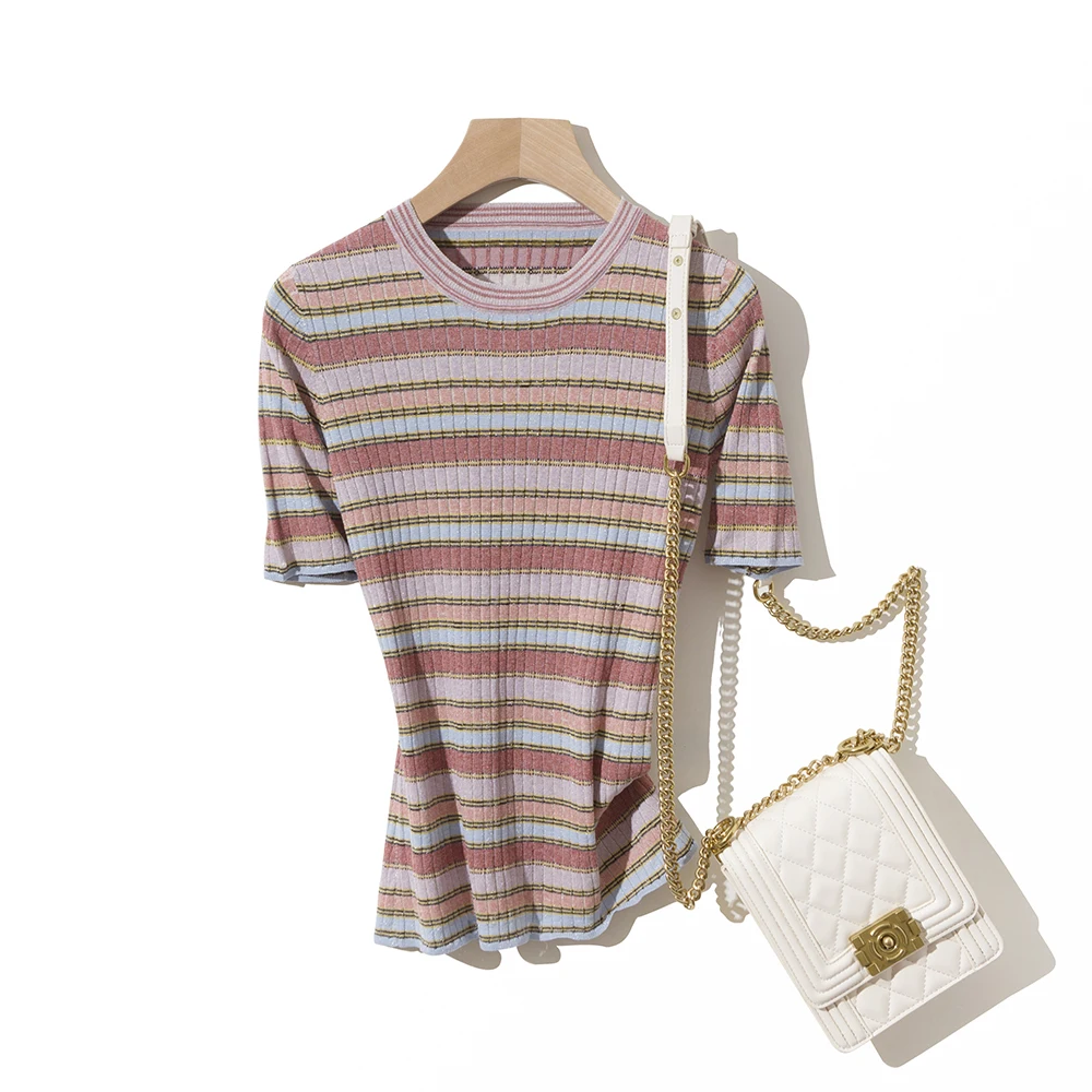 2021 Summer Women's Silk Flax Casual Short Sleeve Thin Round Neck Slim Fit Stripe Pullover Cardigan
2021 Summer Women's Silk Flax Casual Short Sleeve Thin Round Neck Slim Fit Stripe Pullover Cardigan