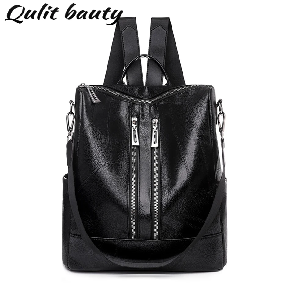 2021 Fashion Women's Backpack Fashion Double Zipper PU Leather Backpacks for School Teenagers Girls Ladies Travel Shoulder Bag
2021 Fashion Women's Backpack Fashion Double Zipper PU Leather Backpacks for School Teenagers Girls Ladies Travel Shoulder Bag