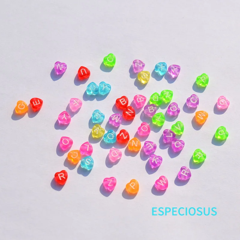 DIY Jewelry Accessories Transparent Acrylic Fittings Multi Color Letter Spacer 7MM Heart Shape Beads Bracelet Making Departments
DIY Jewelry Accessories Transparent Acrylic Fittings Multi Color Letter Spacer 7MM Heart Shape Beads Bracelet Making Departments