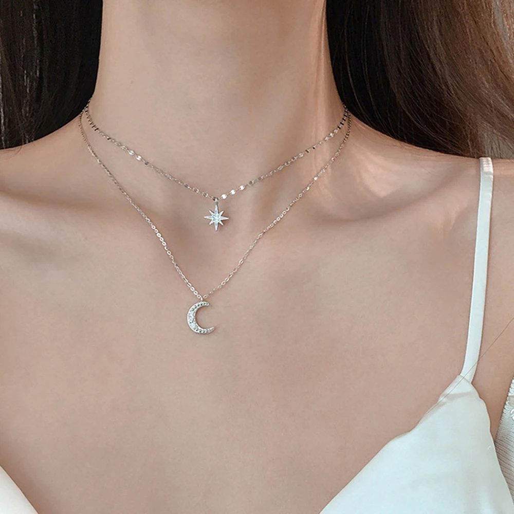 Necklaces Women Pendant Link Double Jewelry Chain For Moon Fashion Plated Sparkling Choker Necklace Hot Selling Women Jewelry
Necklaces Women Pendant Link Double Jewelry Chain For Moon Fashion Plated Sparkling Choker Necklace Hot Selling Women Jewelry