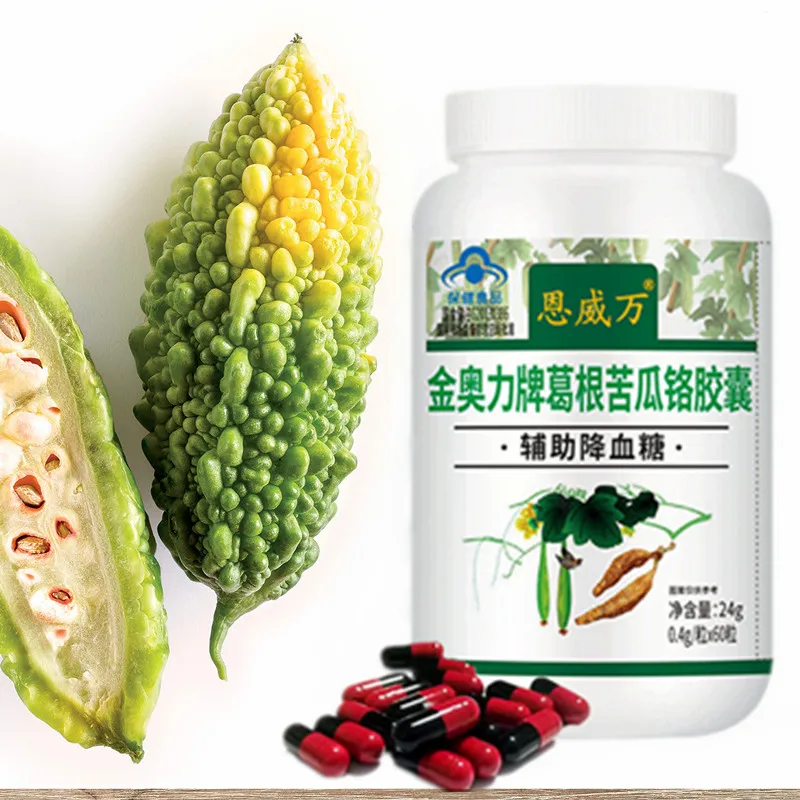 

Effectively lower blood sugar and control Glycemic.Organic Bitter melon extract. Clears away heat. Improves high blood sugar