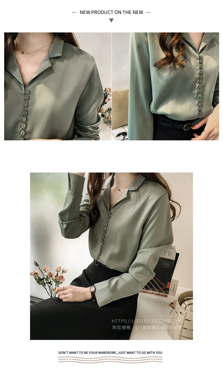 Houthion New Long-sleeved Women's Blouse Fashion Casual Solid Color Shirt Retro Breasted Suit Collar Tops
Houthion New Long-sleeved Women's Blouse Fashion Casual Solid Color Shirt Retro Breasted Suit Collar Tops