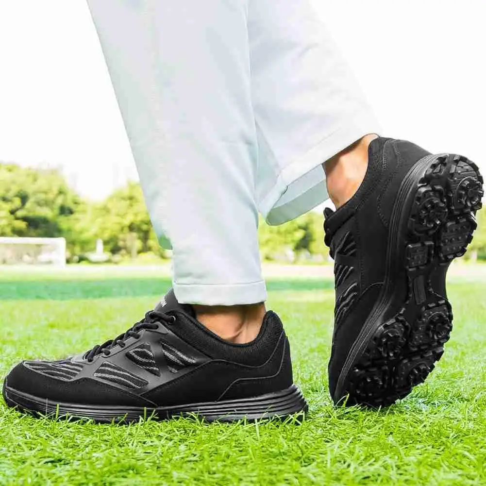 4 Colors Golf Shoes Waterproof And Comfortable Large Size Multi-purpose Professional Training Men's Golf Shoes With Spikes 
4 Colors Golf Shoes Waterproof And Comfortable Large Size Multi-purpose Professional Training Men's Golf Shoes With Spikes