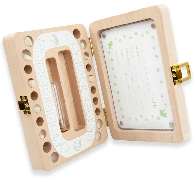 Новинка 2020 деревянная фоторамка коробка для зубов органайзер хранения фетальных