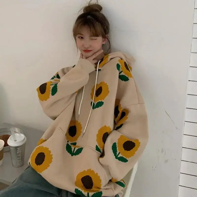 Sunflower Print Graphic Hoodies Women Sweatshirts Streetwear Teens Clothes Korean Harajuku Women Autumn Vintage Oversized Tops
Sunflower Print Graphic Hoodies Women Sweatshirts Streetwear Teens Clothes Korean Harajuku Women Autumn Vintage Oversized Tops