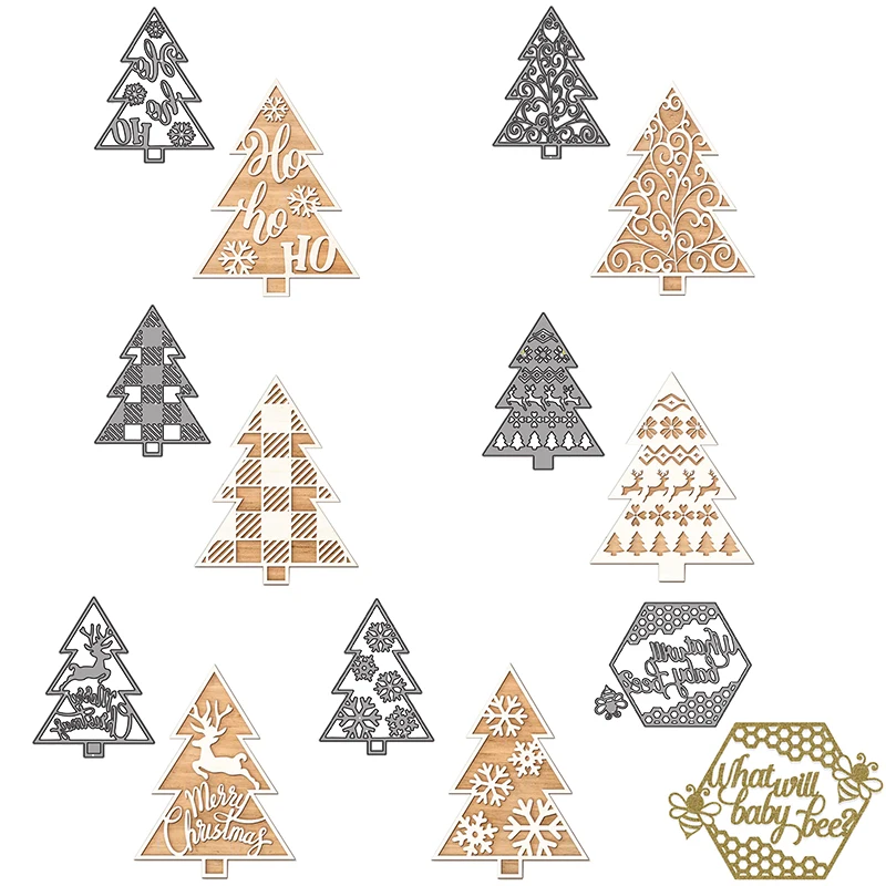 Various Christmas Trees Metal Cutting Dies Elk Ho Ho Ho Snowflake Die Cut Honeycomb Embossing Dies DIY Scrapbooking 2021
Various Christmas Trees Metal Cutting Dies Elk Ho Ho Ho Snowflake Die Cut Honeycomb Embossing Dies DIY Scrapbooking 2021