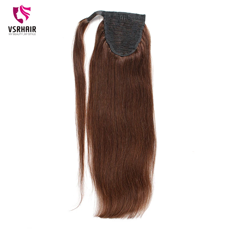 VSRHAIR Европейский конский хвост 20 дюймов 80 грамм коричневые волосы для