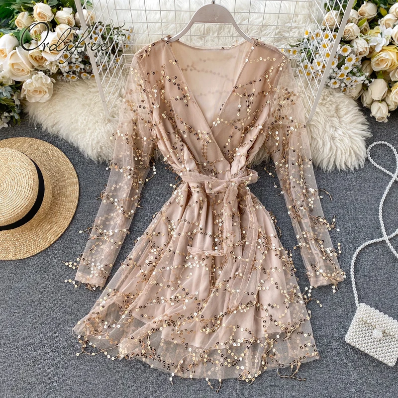 Женское вечернее платье Ordifree, Черное и Золотое Тюлевое платье с длинным рукавом и блестками, лето 2022
Женское вечернее платье Ordifree, Черное и Золотое Тюлевое платье с длинным рукавом и блестками, лето 2022