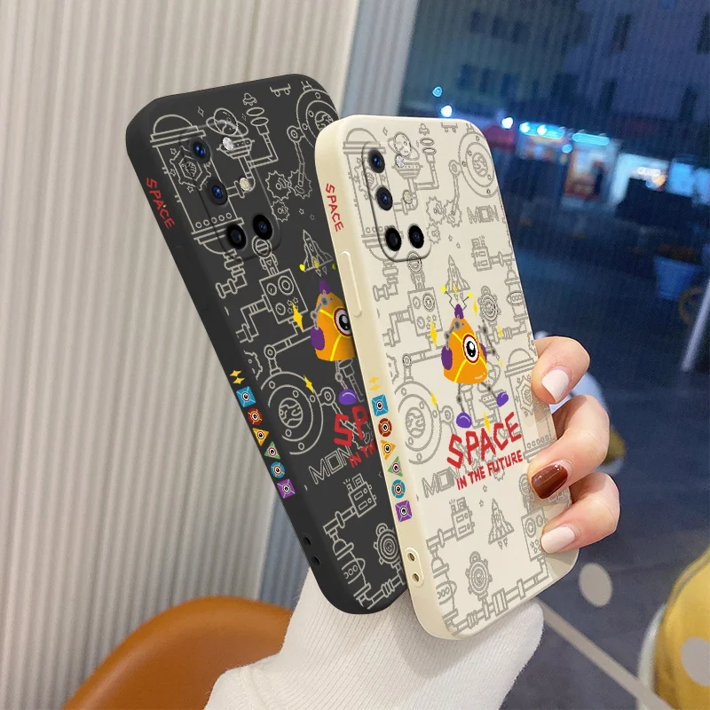 Cartoon Robot Shockproof Liquid Silicone Cover Case For Oneplus 8t 9 9pro 9r pro Square Camera Lens Protection Phone Case Funda
Cartoon Robot Shockproof Liquid Silicone Cover Case For Oneplus 8t 9 9pro 9r pro Square Camera Lens Protection Phone Case Funda