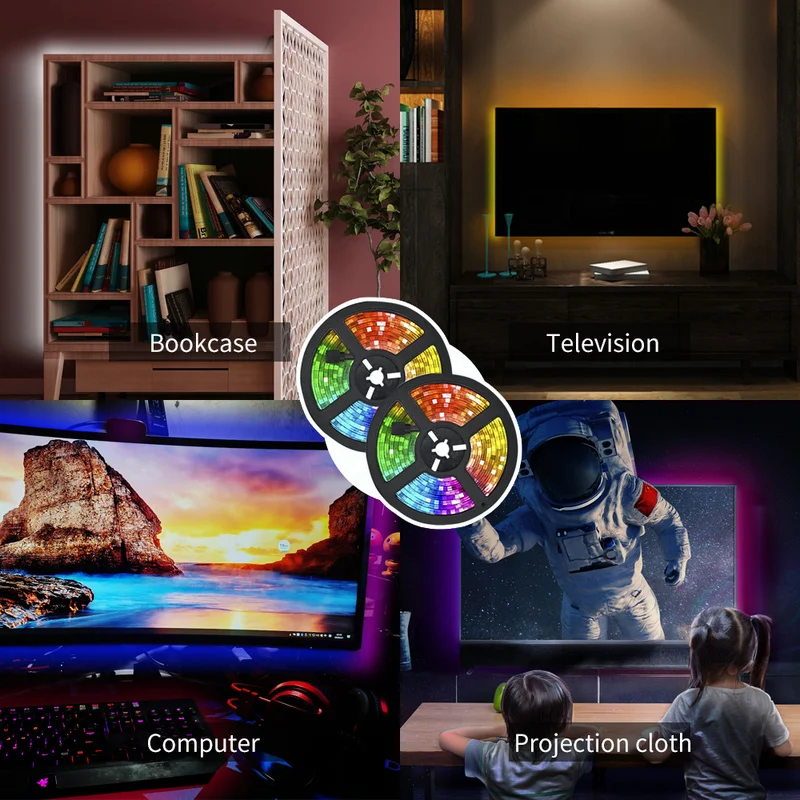 TV Led Strip 5V 2835 Bluetooth APP Control RGB Led Strip USB Power 1-5m Ambilight TV LED Backlight Strip
TV Led Strip 5V 2835 Bluetooth APP Control RGB Led Strip USB Power 1-5m Ambilight TV LED Backlight Strip