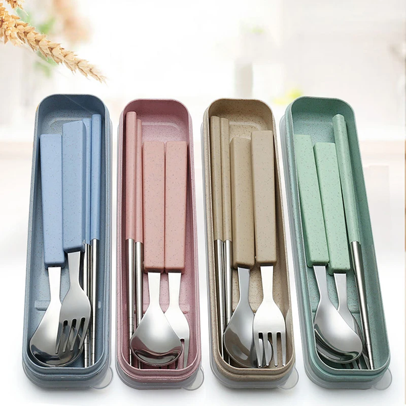 3Pcs/Lot Cutlery Set Travel Portable Box Flatware Stainless Steel Spoons Forks Chopsticks Dinnerware Sets Kitchen Tableware
3Pcs/Lot Cutlery Set Travel Portable Box Flatware Stainless Steel Spoons Forks Chopsticks Dinnerware Sets Kitchen Tableware