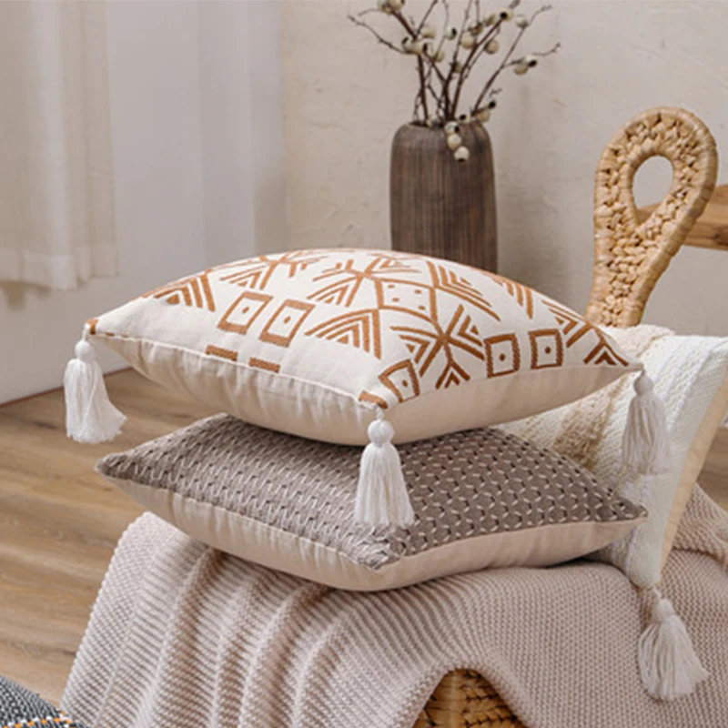 45x45cm/30x50cm Home Decoration Tufted Woven Cushion Cover Tassel Hug Pillowcase Geometric Bohemian Sofa Pillowcase
45x45cm/30x50cm Home Decoration Tufted Woven Cushion Cover Tassel Hug Pillowcase Geometric Bohemian Sofa Pillowcase