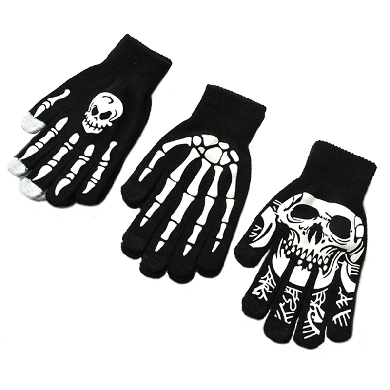 Unisex Half-finger Skull Skull Halloween Gloves, Winter Use, Luminous Fingerless Gloves, Knitted, Cycling,Skating On Foot
Unisex Half-finger Skull Skull Halloween Gloves, Winter Use, Luminous Fingerless Gloves, Knitted, Cycling,Skating On Foot