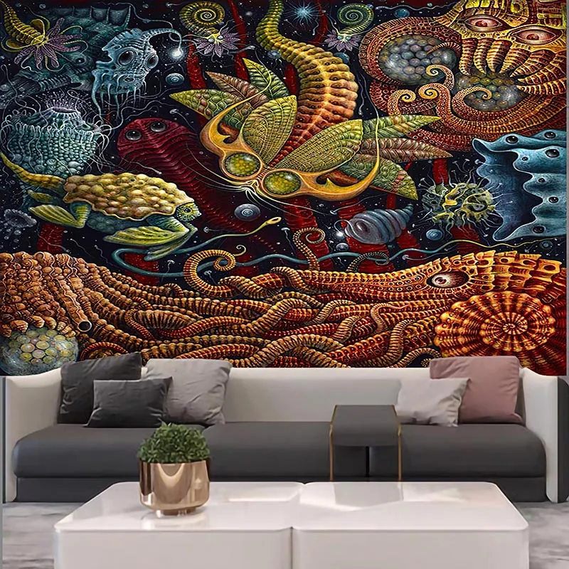 Psychedelic creature Tapestry Mandala macrame hippie Wall Hanging Boho Decor Tapestries for Living Room
Psychedelic creature Tapestry Mandala macrame hippie Wall Hanging Boho Decor Tapestries for Living Room