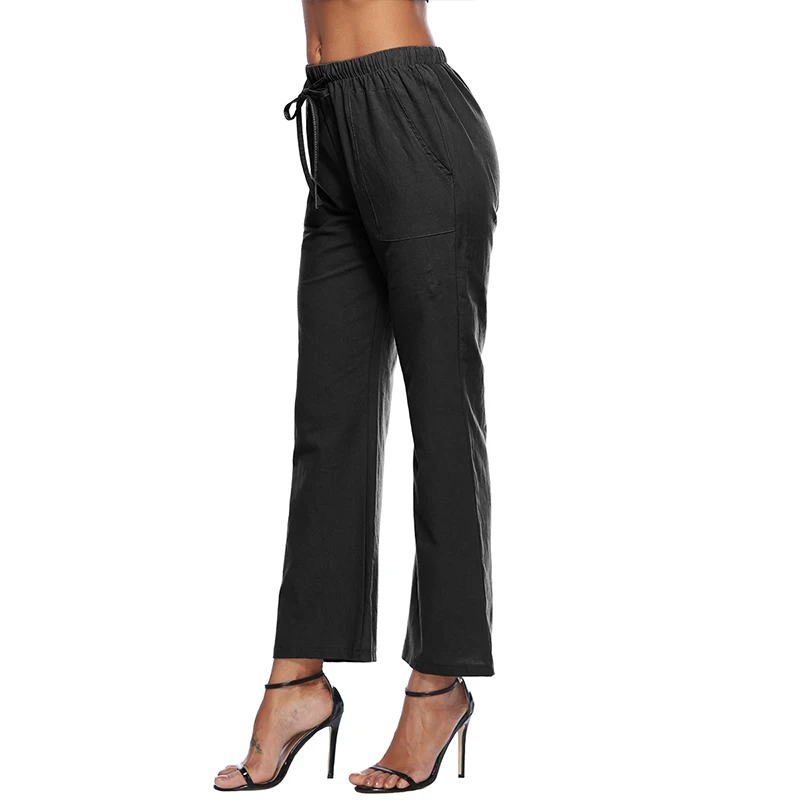 VICABO Solid Color Women Pants Full-Length Elastic Drawstring High Waist Pockets Flare Pants Large Size Casual Trousers
VICABO Solid Color Women Pants Full-Length Elastic Drawstring High Waist Pockets Flare Pants Large Size Casual Trousers