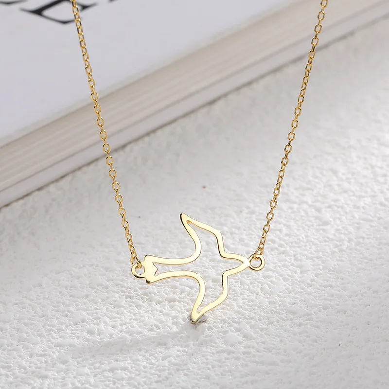 925 Sterling Silver Hollow Swallow Pendant Necklace Sweet Small Fresh Women Jewelry Accessories Friendship Gift
925 Sterling Silver Hollow Swallow Pendant Necklace Sweet Small Fresh Women Jewelry Accessories Friendship Gift