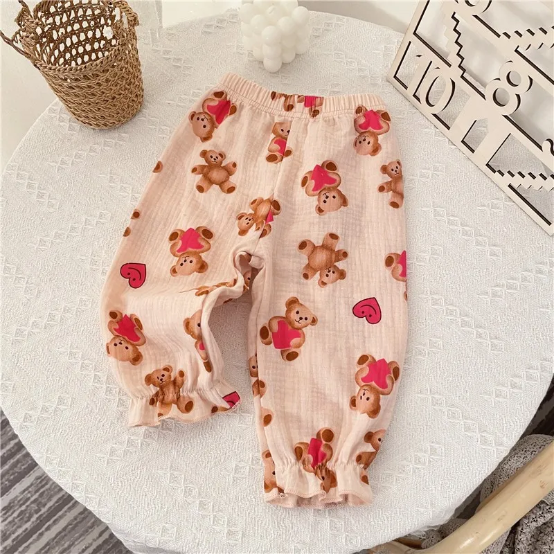 2021 New 1-6 Year Baby Loose Pants Cute Bear Print Baby Girl Casual Pants Cotton Cartoon Children Trousers Kids Boys Harem Pants
2021 New 1-6 Year Baby Loose Pants Cute Bear Print Baby Girl Casual Pants Cotton Cartoon Children Trousers Kids Boys Harem Pants
