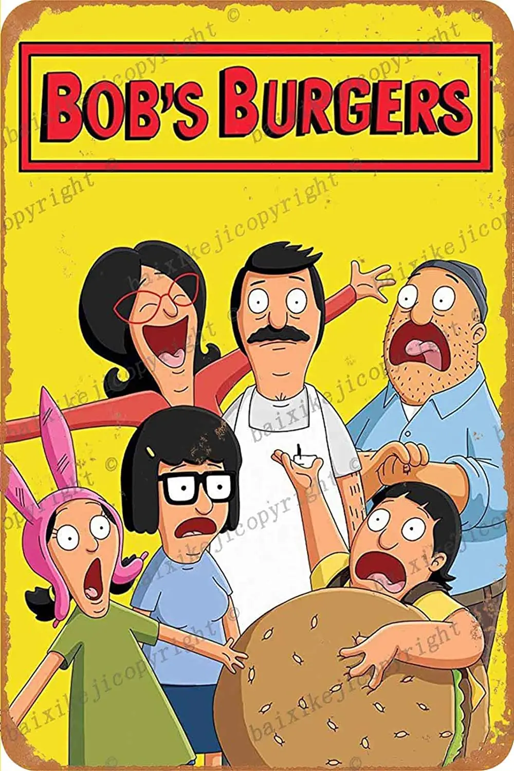 Bobs Burgers Food Pyramid Tin Sign Vintage Metal Sign Poster Home Wall Decor Cafe Bar Pub Club Gift
Bobs Burgers Food Pyramid Tin Sign Vintage Metal Sign Poster Home Wall Decor Cafe Bar Pub Club Gift