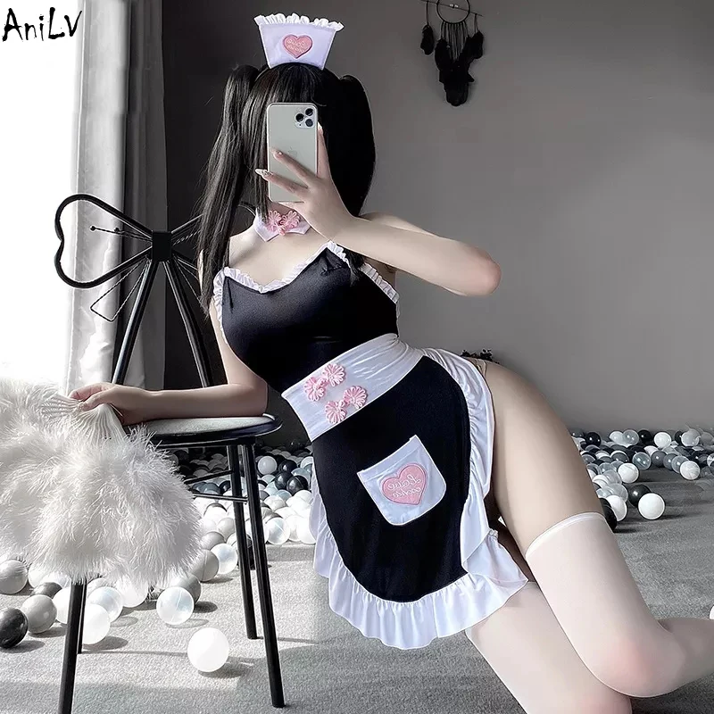 AniLV Role paly Cake Chef Candy Girl Maid Dress Pajamas Uniform Costumes Women Housmaid Sexy Backless Erotic Lingerie Nightdress
AniLV Role paly Cake Chef Candy Girl Maid Dress Pajamas Uniform Costumes Women Housmaid Sexy Backless Erotic Lingerie Nightdress